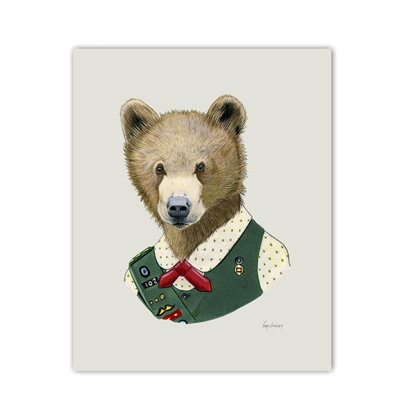Bear Art Print - Scout Bear