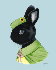 Rabbit Art Print - Black Rabbit Lady