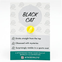 Enamel Pin - Black Cat
