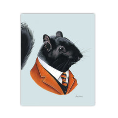 Squirrel art print - Black Gentleman