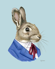 Rabbit Art Print - Brown Rabbit Gentleman