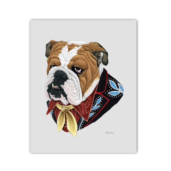 Dog art print - English Bulldog