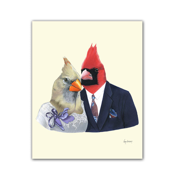 Cardinal Couple Art Print