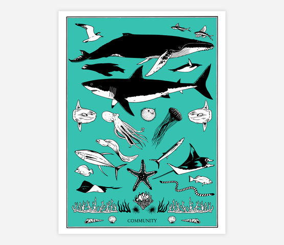 Community Screenprint - Ocean