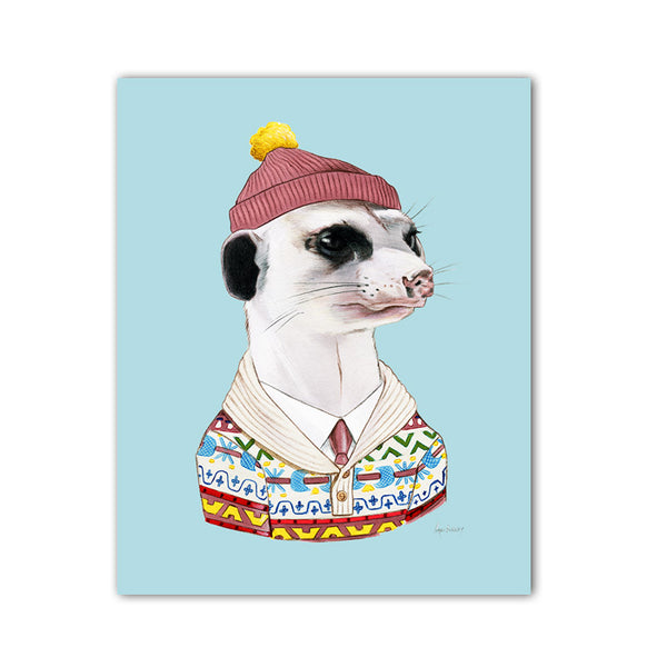 Cozy Meerkat Art Print