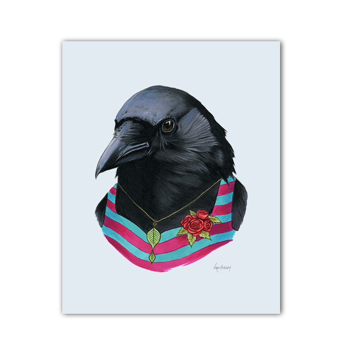 Crow Lady Art Print