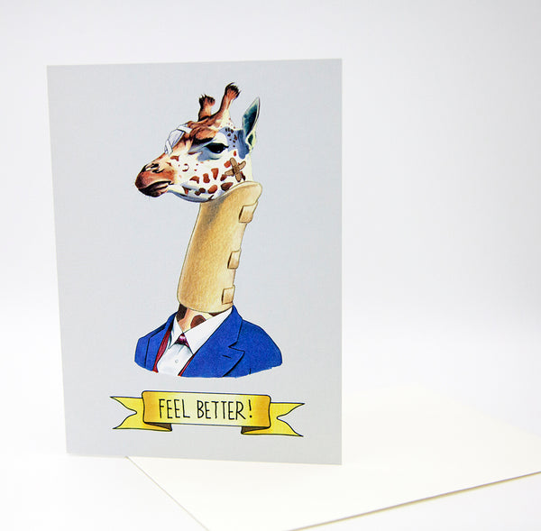 Get Well Card - Feel Better Giraffe