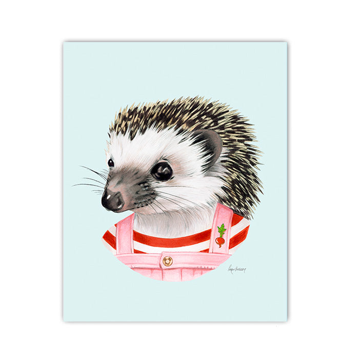 Hedgehog Lady Art Print