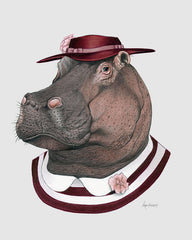 Hippo Lady Art Print