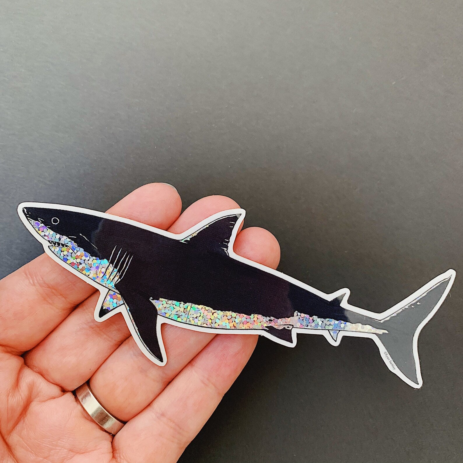 Vinyl Sticker - Glitter shark