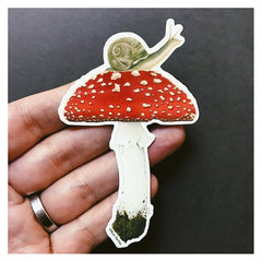 Vinyl Sticker - Mushroom and Snail