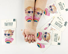 Temporary Tattoos - Rainbow Kitten 2-Pack
