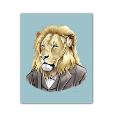 Lion Gentleman Art Print