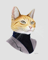 Cat art print - Orange Cat Gentleman