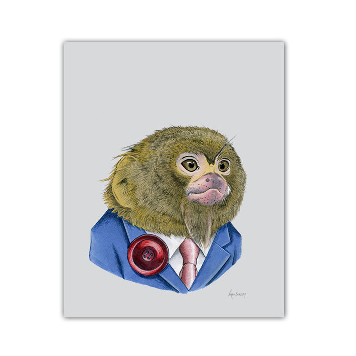 Monkey art print - pygmy marmoset