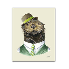 Sea Otter Gentleman art print