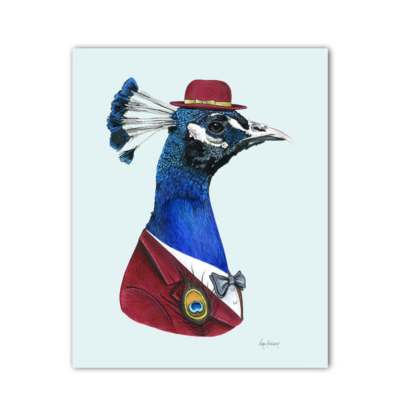 Peacock art print