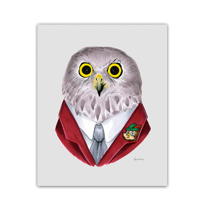 Owl Art Print - Powerful Owl