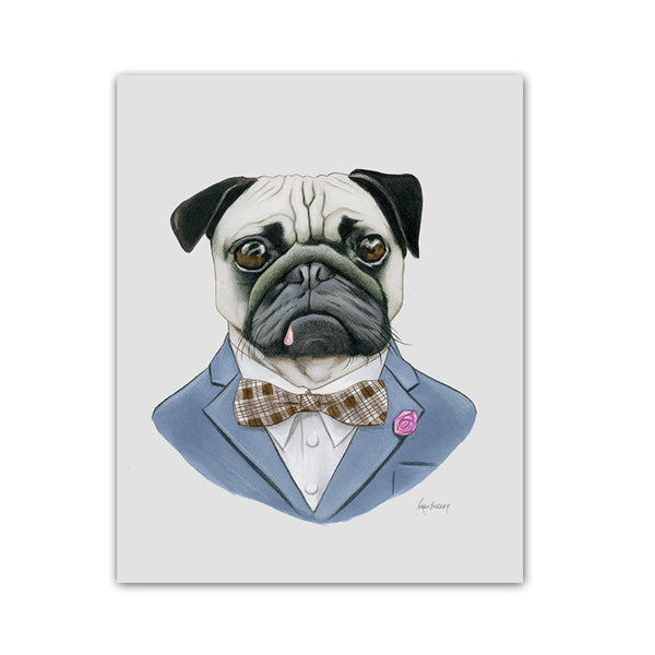 Dog art print - Pug