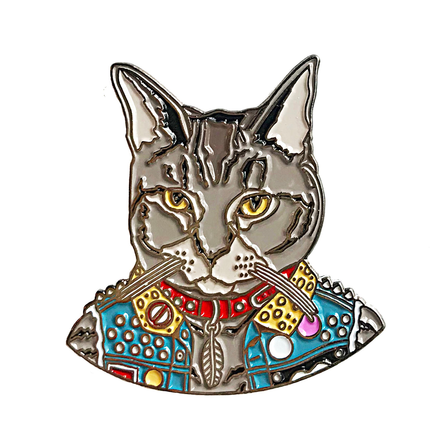 Pin Cat Rtist Enamel Pin - Punk Cat – Berkley Illustration