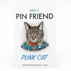 Enamel Pin - Punk Cat