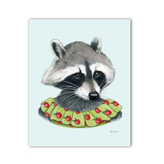 Raccoon Lady Art Print