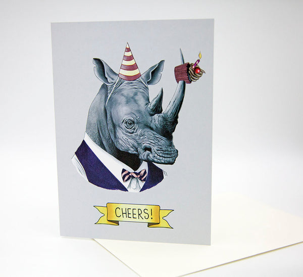 Celebration Card - Party Rhino