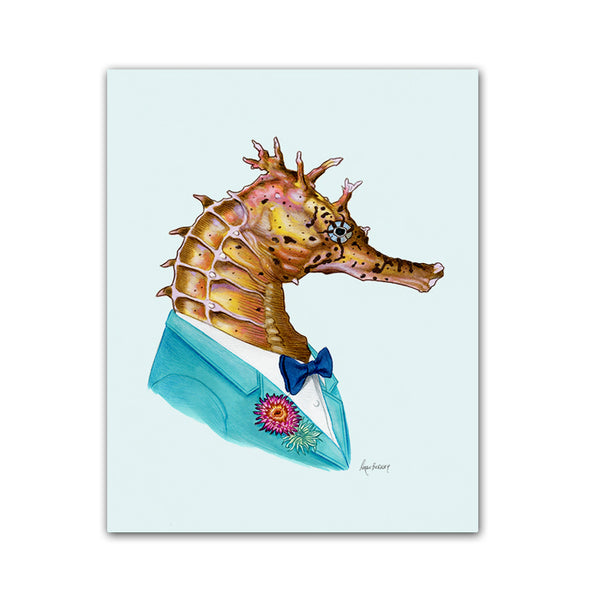 Seahorse art print