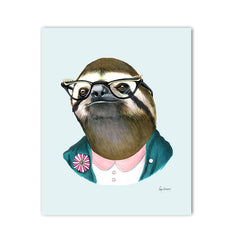 Sloth Lady Art Print