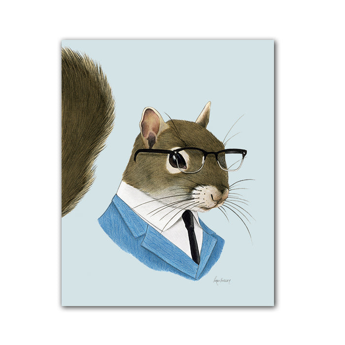 Squirrel Gentleman Art Print