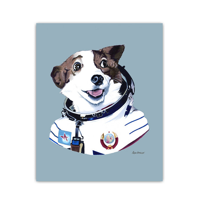 Dog Art Print - Strelka The Space Dog