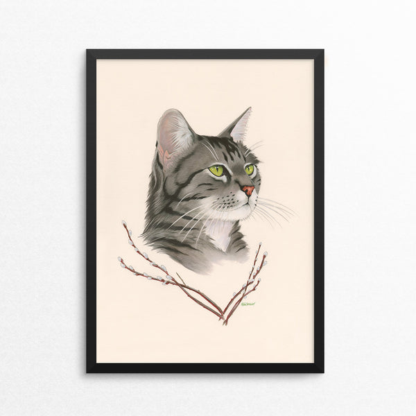 Tabby Cat / Pussy Willow - Naked Animals Print