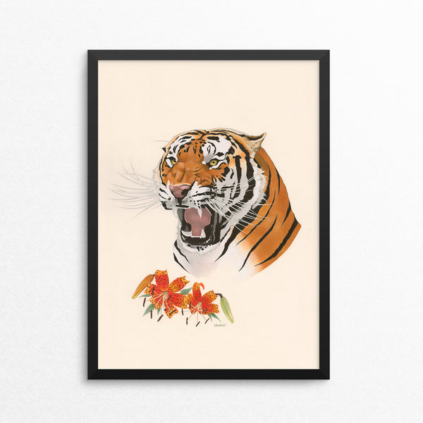 Tiger / Tiger Lily - Naked Animals Print
