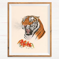 Tiger / Tiger Lily - Naked Animals Print