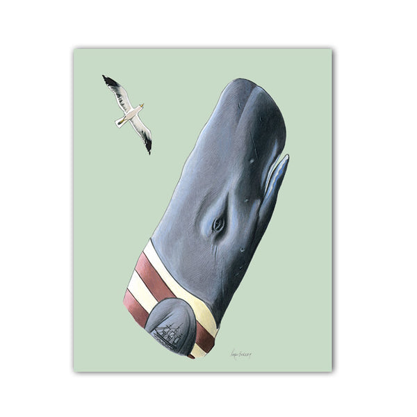 Whale Art Print - Sperm Whale Gentleman