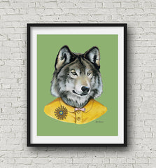 Wolf Lady Art Print